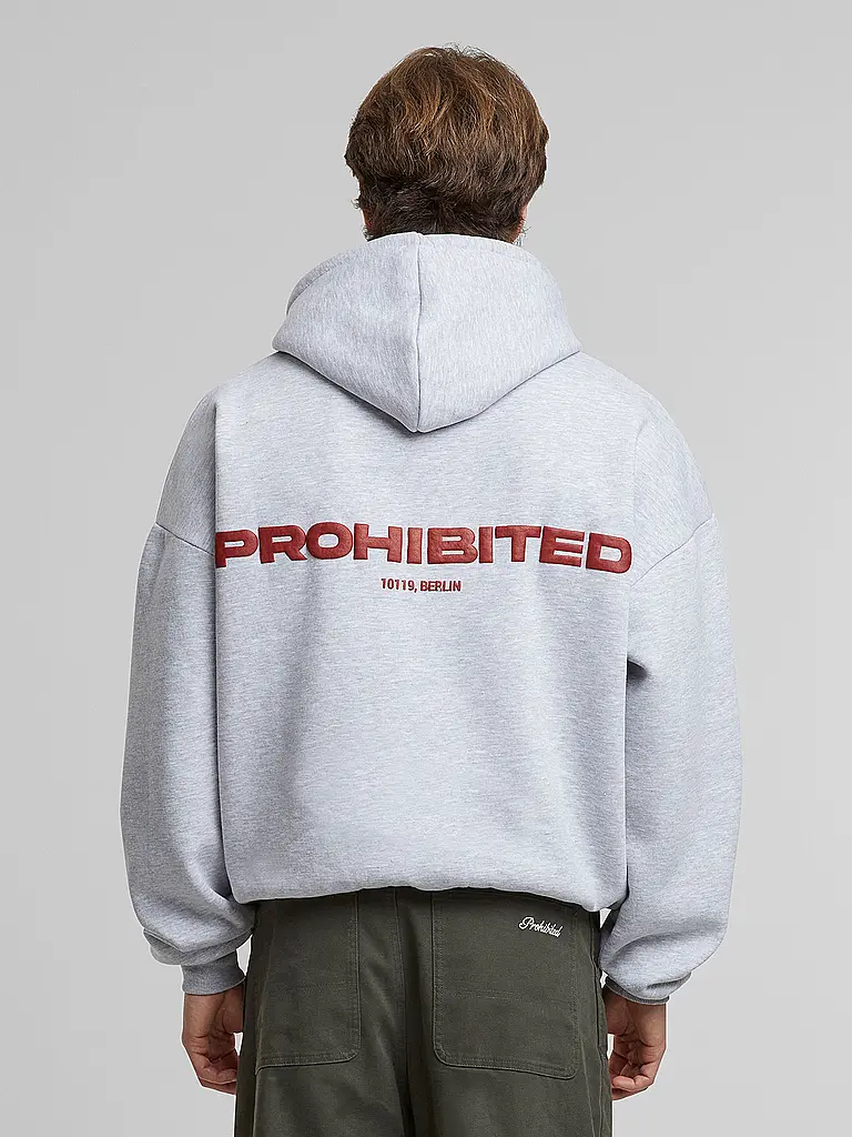 PROHIBITED | Kapuzensweater - Hoodie | hellgrau