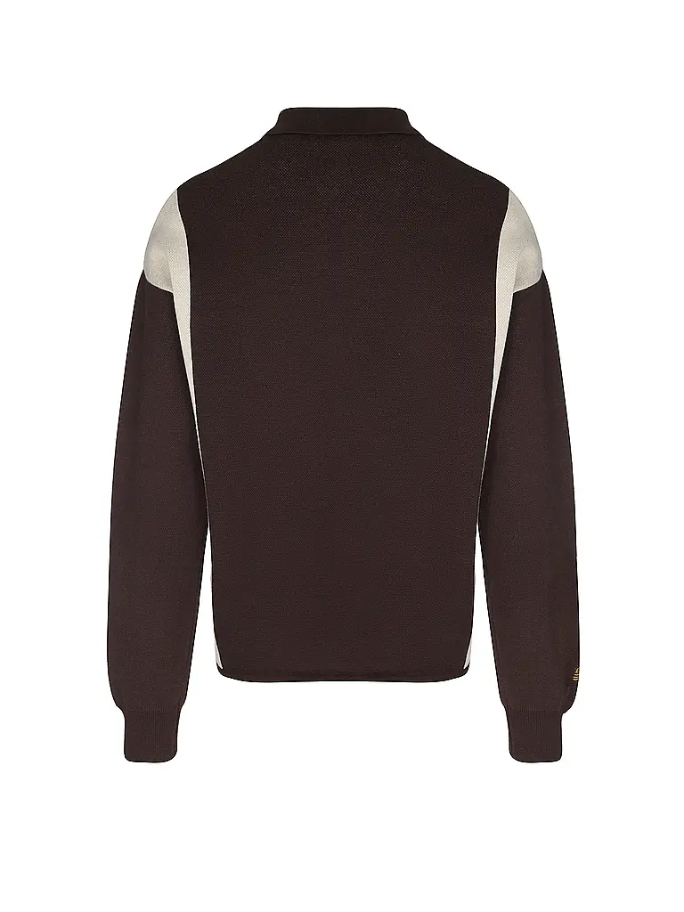 PROHIBITED | Polo-Pullover EMBLEM CONTRAST CLUBHOUSE | Braun