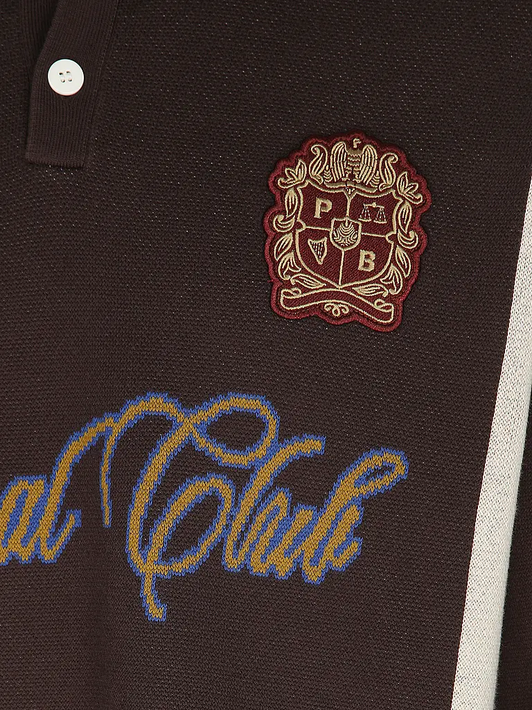 PROHIBITED | Polo-Pullover EMBLEM CONTRAST CLUBHOUSE | Braun