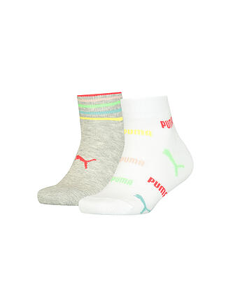 PUMA | Kinder Sneaker Socken 2er Pkg white grey mel