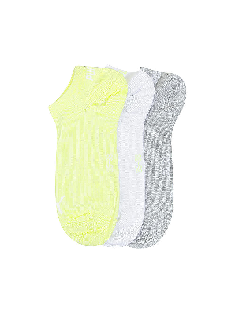 PUMA | Damen Sneakersocken 3er Pkg Neon Yellow | gelb