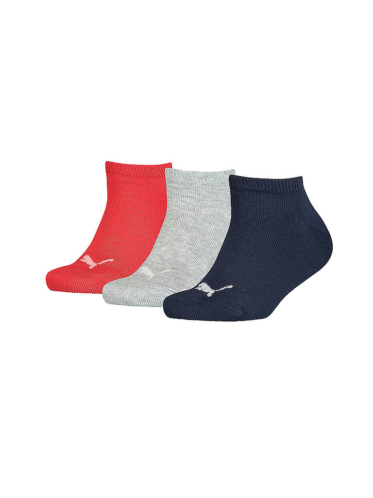 PUMA | Kinder Sneakersocken 3er Pkg Weiss/Blau/Rot | bunt