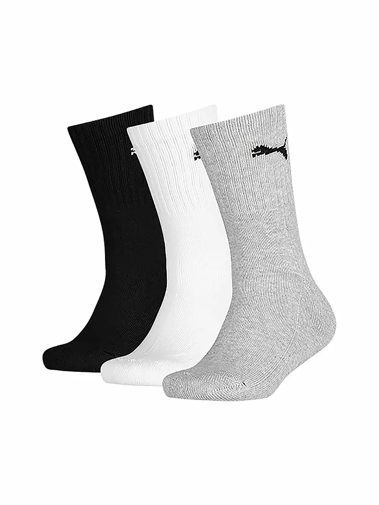 PUMA | Kinder Sportsocken 3er Pkg grey white blac | bunt