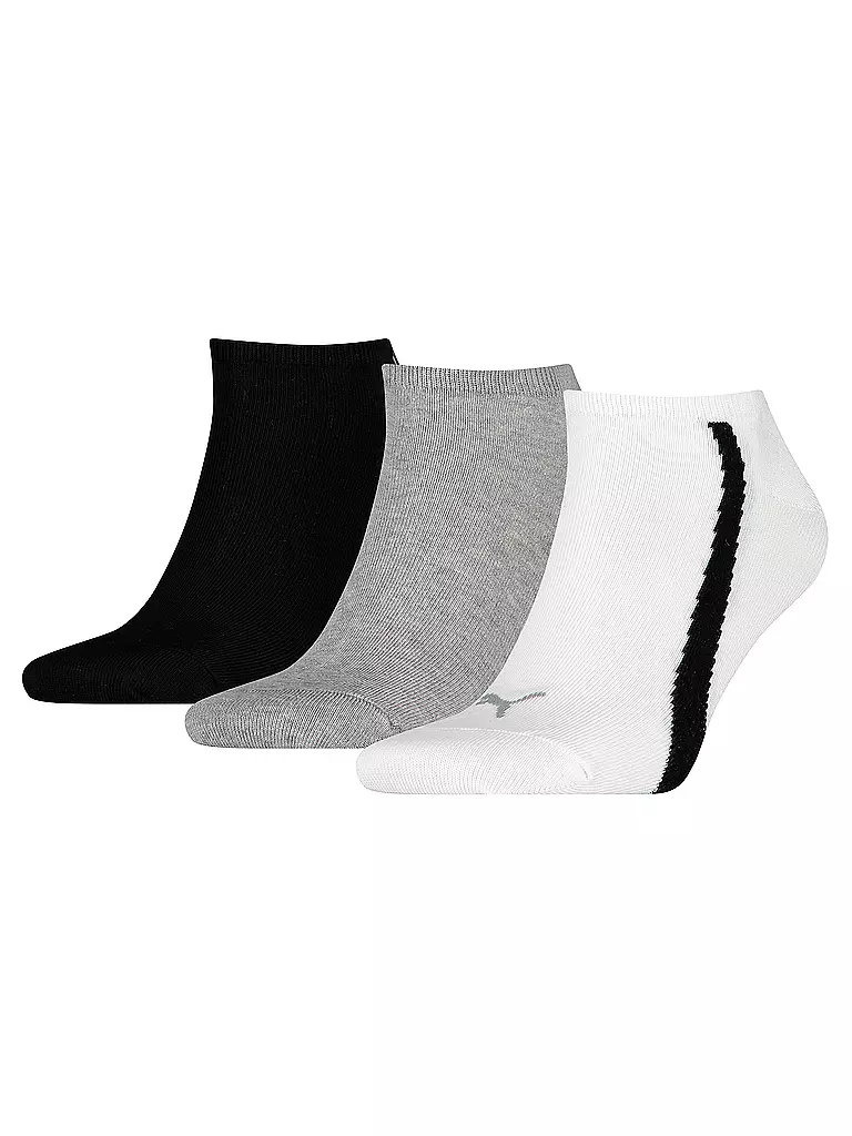 PUMA | Sneaker Socken 3er Pkg black / white / grey | weiss