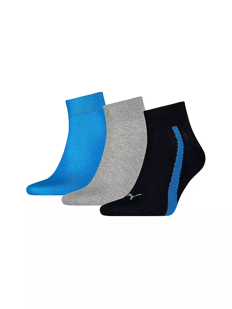 PUMA | Socken 3er Pkg navy / grey / strong blue  | blau