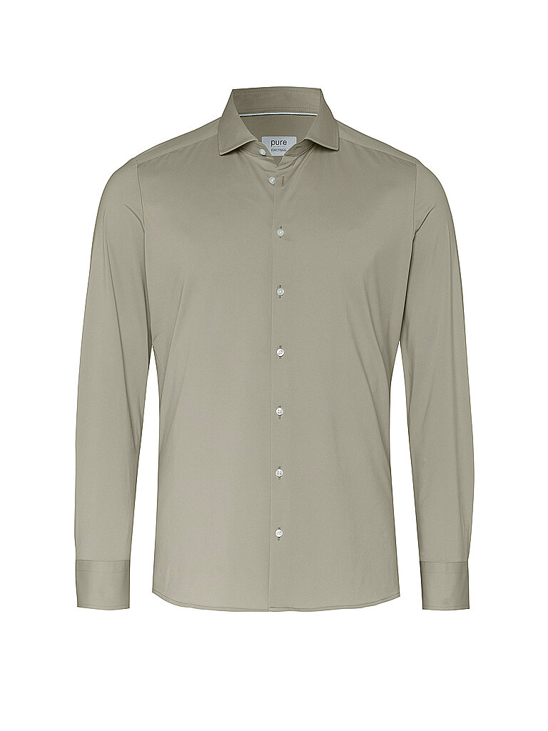 PURE Hemd Slim Fit  beige | 39