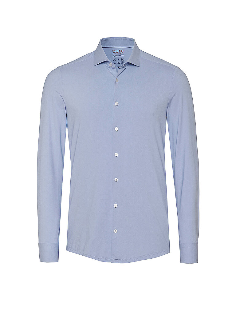 PURE Jerseyhemd Slim Fit  hellblau | 37