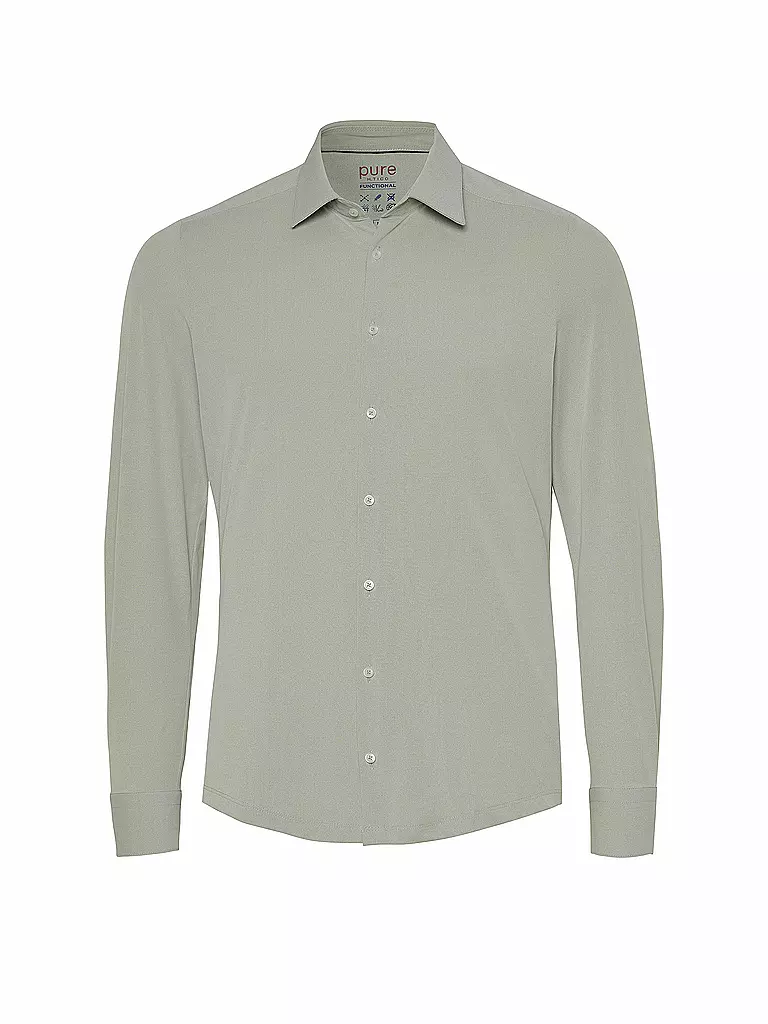 PURE | Businesshemd Slim Fit | grün