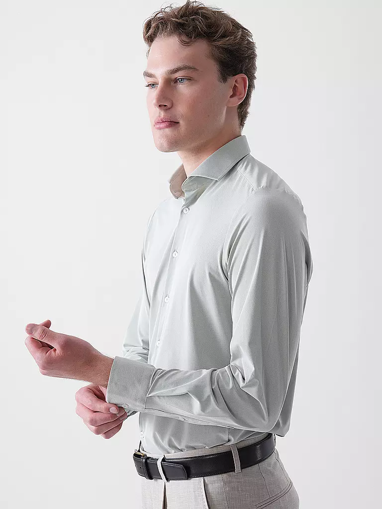 PURE | Businesshemd Slim Fit | grün