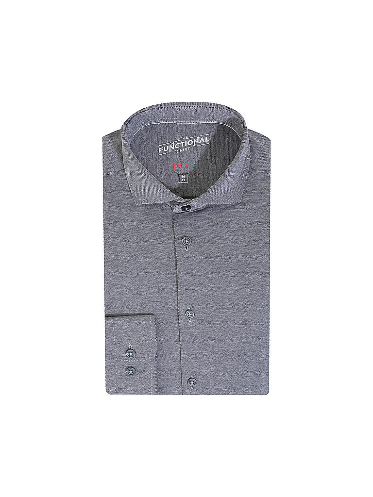 PURE | Jerseyhemd Slim Fit  | grau