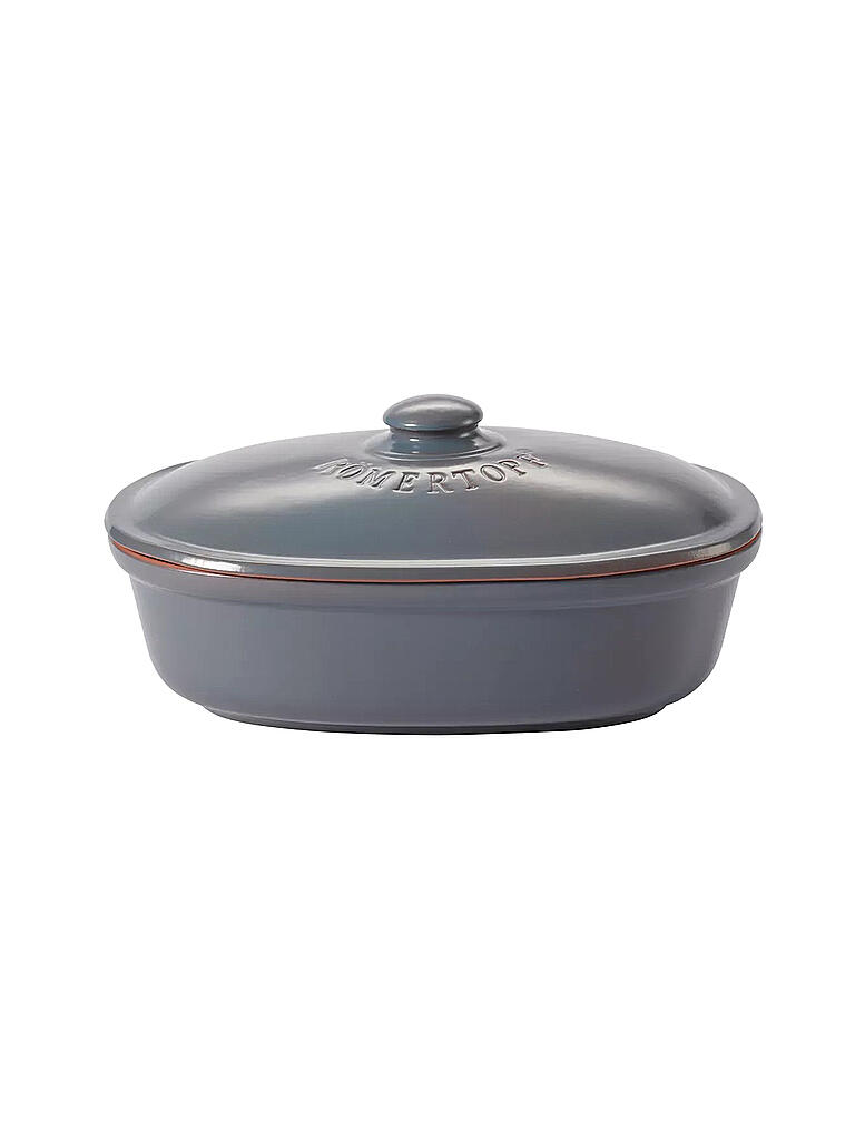 RÖMERTOPF | Brottopf oval 40x28x20cm Blau-Grau | grau