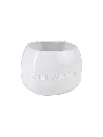 RAEDER | Freiform Teelichthalter Wärme 5-sprachig 10x9x7,2cm