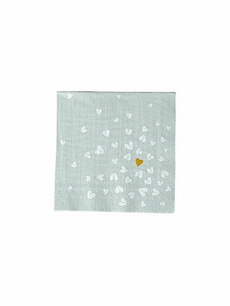 RAEDER | Cocktail-Servietten 25x25cm Goldendes Herz 
