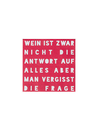 RAEDER | Cocktail Servietten 25x25cm Wein ist zwar nicht die Antwort