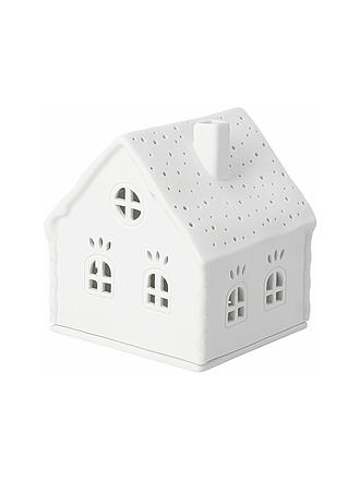 RAEDER | Weihnachts Lichterhaus ZUCKERSTANGEN 11,8 x 13,5cm Weiss