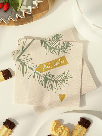 RAEDER | Weihnachts Lunch Servietten 33x33cm Heelo Winter