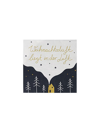 RAEDER | Weihnachts Lunch Servietten 33x33cm Weihnachtsduft dunkelblau