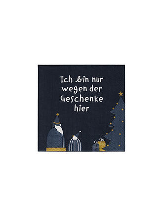RAEDER | Weihnachts Cocktailservietten 25x25cm Ich bin nur wegen.....