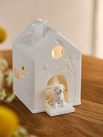 RAEDER | Lichthaus 8,7x7x11,1cm Hund Weiss