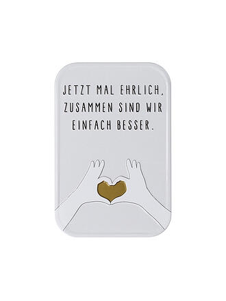RAEDER | Magnet 8,9x5,9cm HERZ Grau