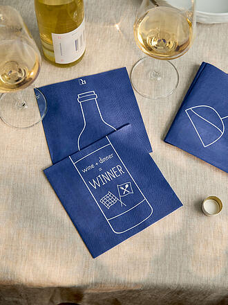 RAEDER | Lunch Servietten 33x33cm Dunkel Blau