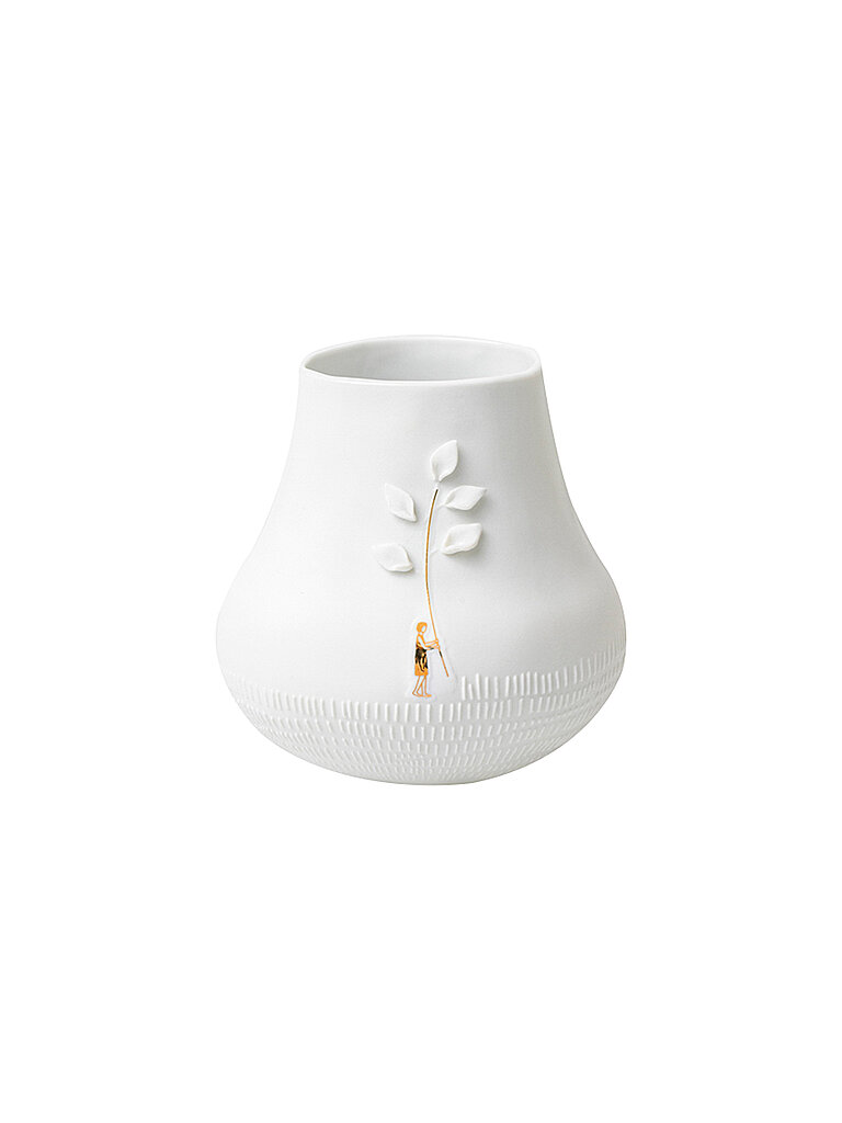RAEDER Vase DANKBAR 11x11cm Weiss weiss