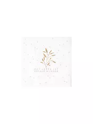 RAEDER | Cocktail Servietten 25x25cm DAS LEBEN IST Weiss | weiss