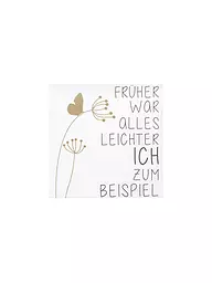 RAEDER | Cocktail Servietten 25x25cm FRUEHER WAR ALLES | weiss