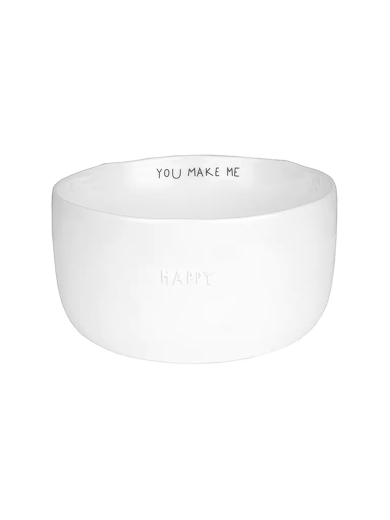 RAEDER | DINING Breakfast Schale You make me happy 13,5cm | weiss