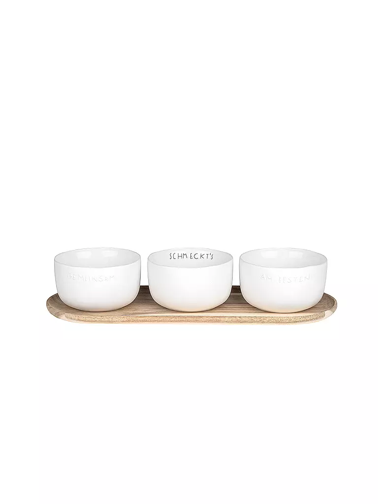 RAEDER | DINING Breakfast Schalen Set Gemeinsam schmeckts am Besten | weiss