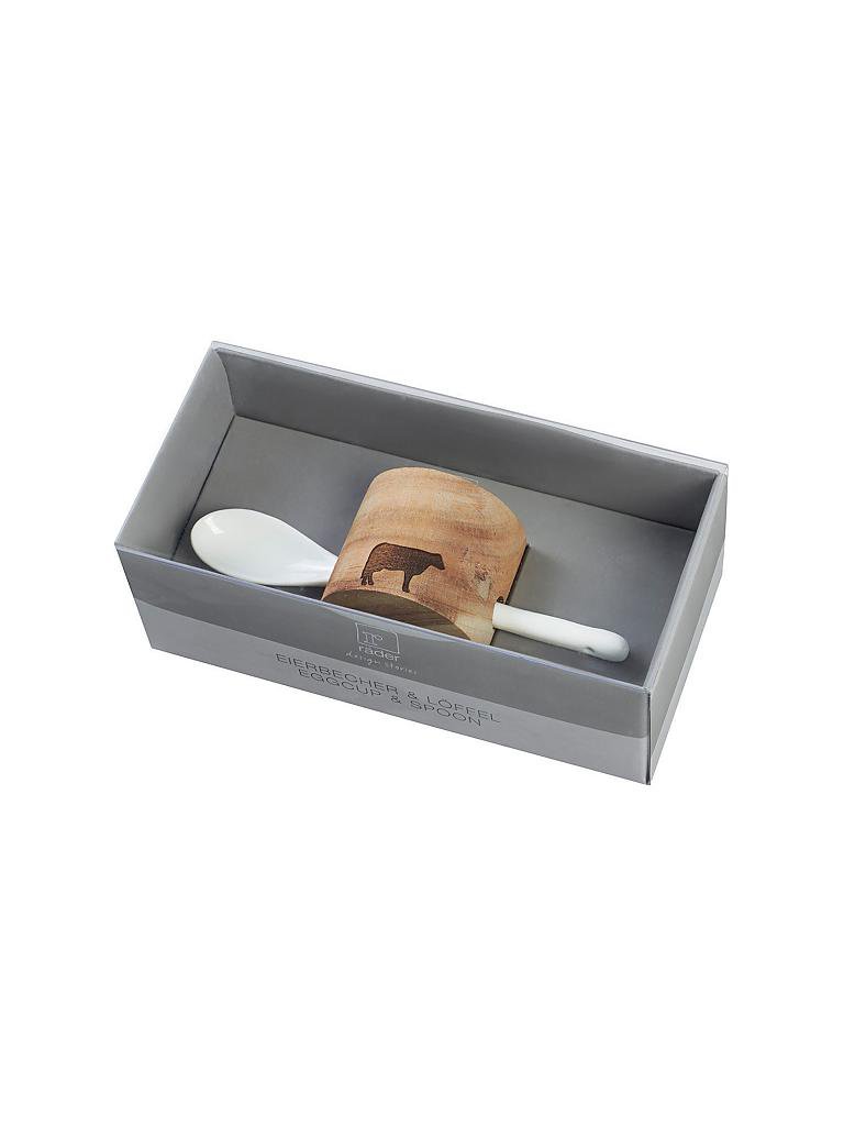 RAEDER | Eierbecher-Set "Hahn" | beige