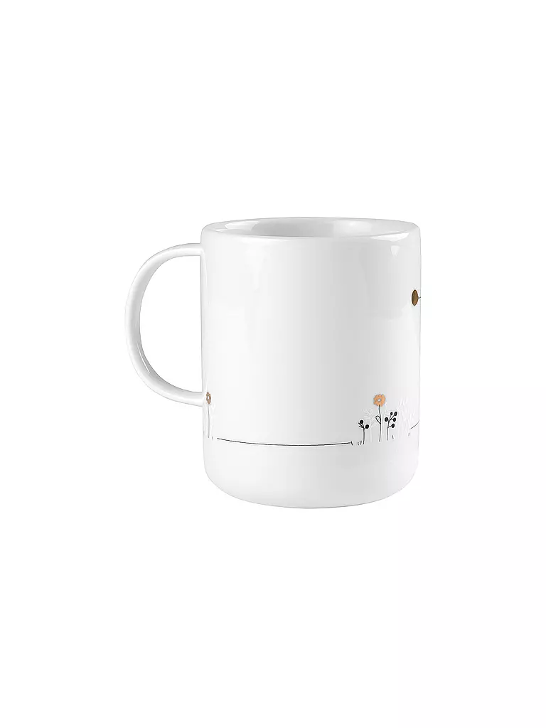 RAEDER | Henkeltasse RADFAHREN 8cm | weiss