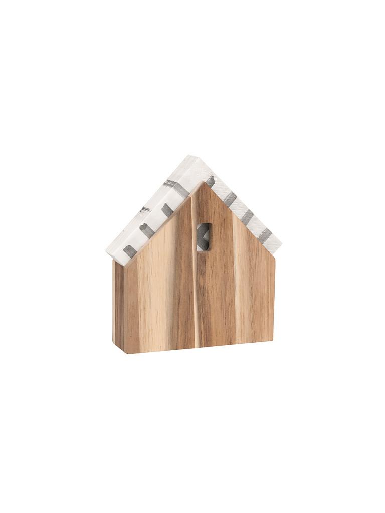 RAEDER | Holz-Serviettenhaus klein 16x15,5cm | braun