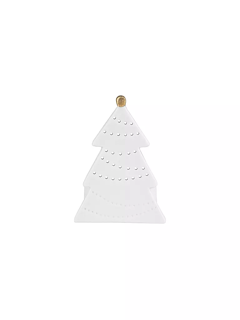 RAEDER | Lichtbäumchen Tanne 6,5x5,5x9cm | weiss