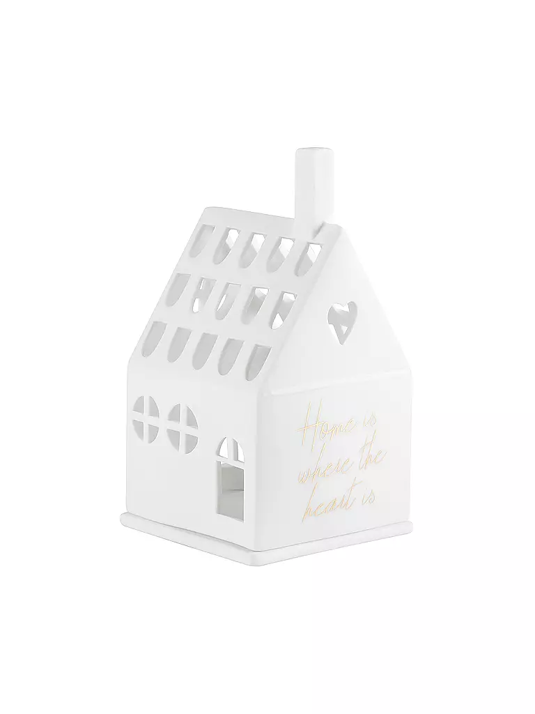 RAEDER | Lichthaus HOME IS 8x7,2x13cm Weiss | weiss