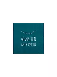 RAEDER | Lunch Servietten 33x33cm MUND ABWISCHEN WEITER MACHEN | dunkelblau