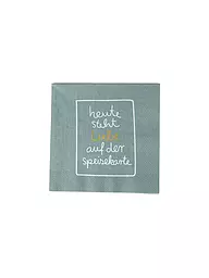 RAEDER | Lunch-Servietten Heute steht liebe auf der  | mint
