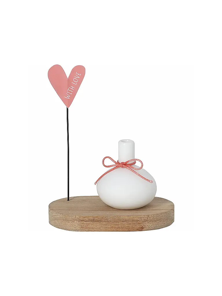 RAEDER | Minivase Geburtstagsgruß With Love  | weiss