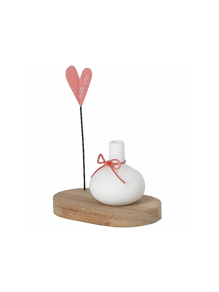 RAEDER | Minivase Geburtstagsgruß With Love  | weiss