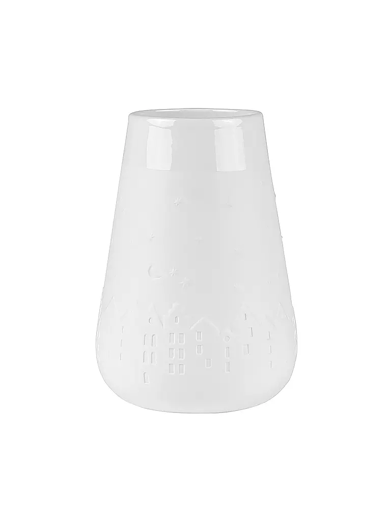 RAEDER | Porzellanvase Winterstadt 14x20cm Weiss | weiss