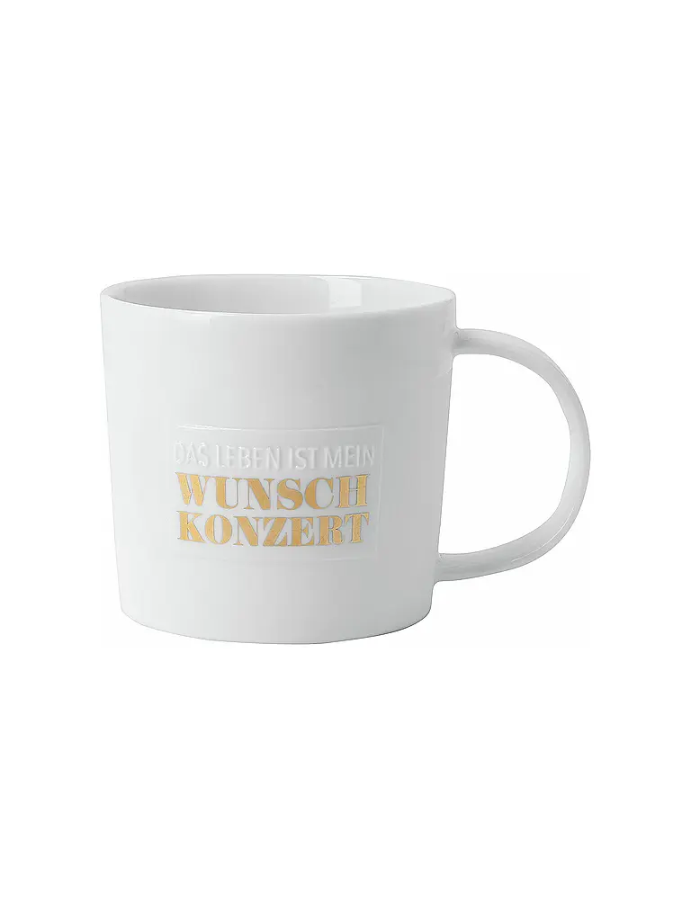RAEDER | Tasse - Poesietasse 320ml Leben, Wunschkonzert | weiss
