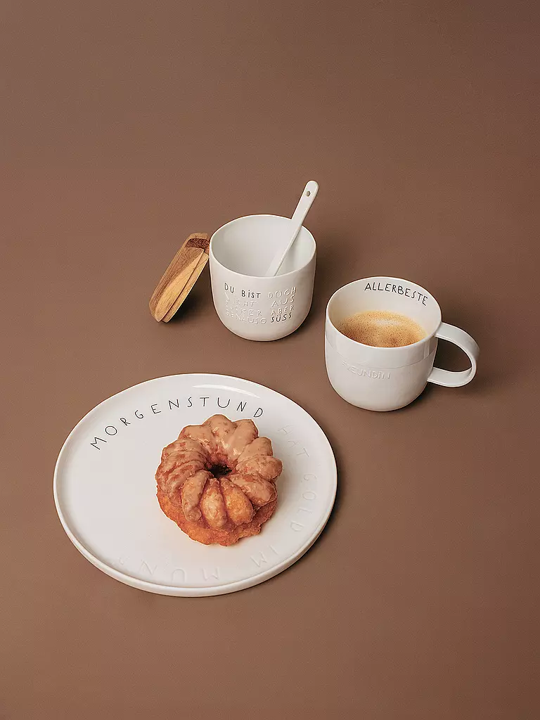 RAEDER | Tasse 300ml GUTEN MORGEN Alles Freundin  | weiss