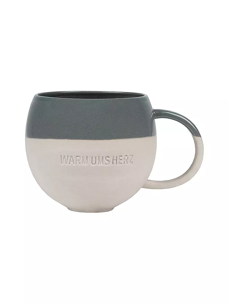 RAEDER | Tasse 500ml Warm ums Herz | grau