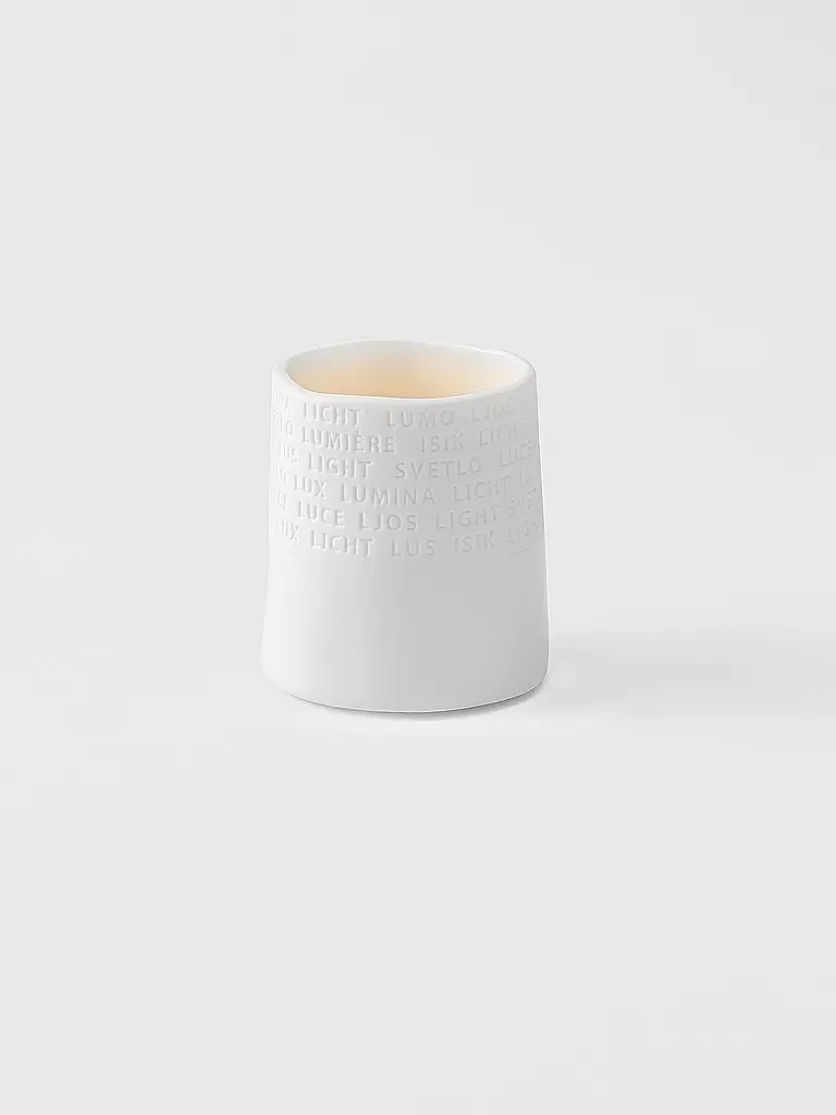 RAEDER | Teelichthalter Raumpoesie 6,5x7cm hoch | weiss