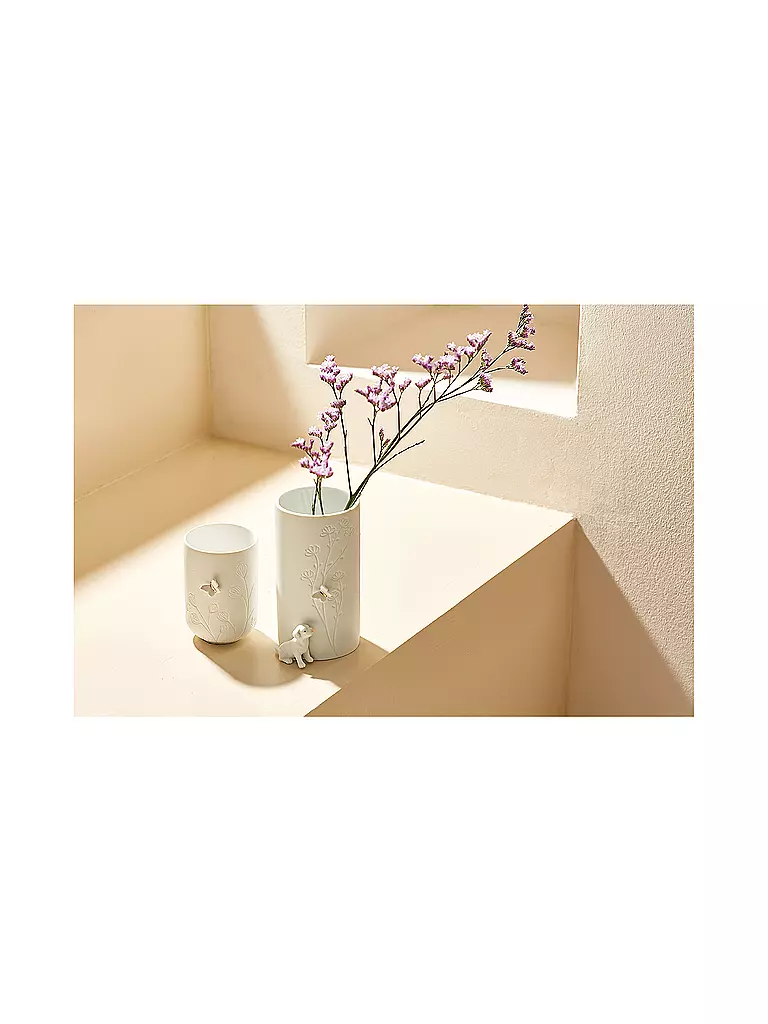 RAEDER | Teelichthalter SCHMETTERLING 6x9cm Weiss | weiss