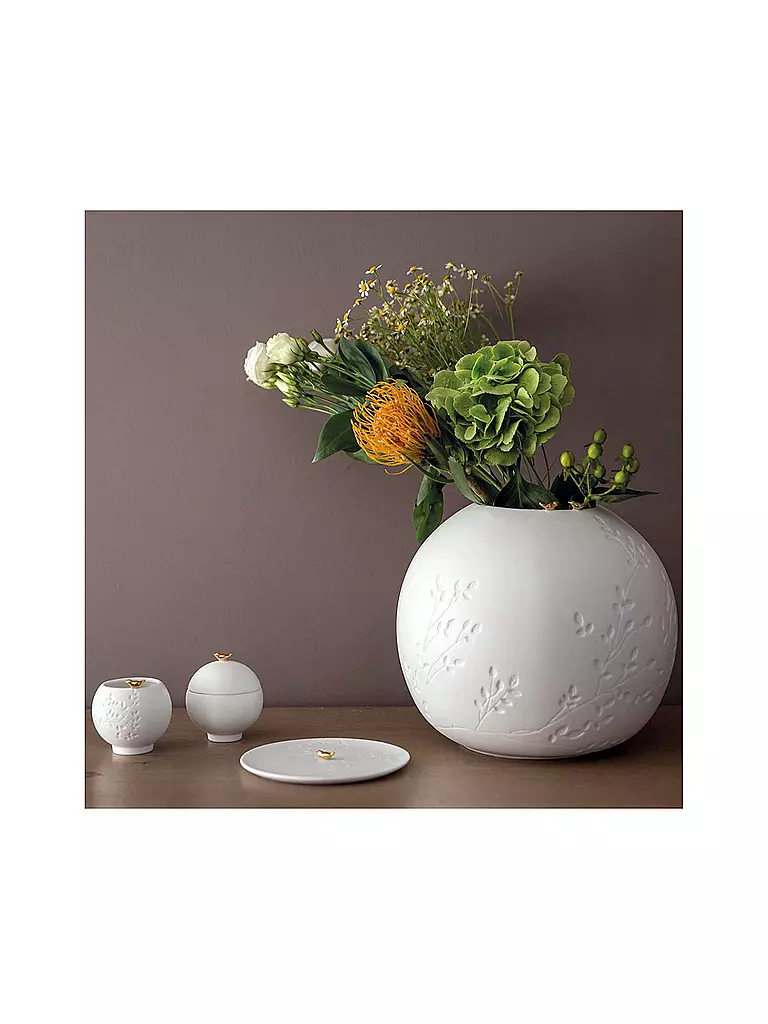 RAEDER | Vase VOGEL 22,5x25cm Weiss | weiss