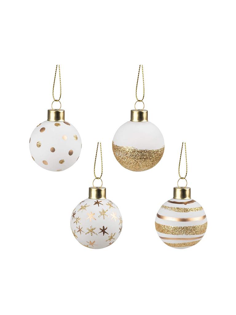 RAEDER | Weihnachtsschmuck Kugeln 4-er Set (Gold) | gold