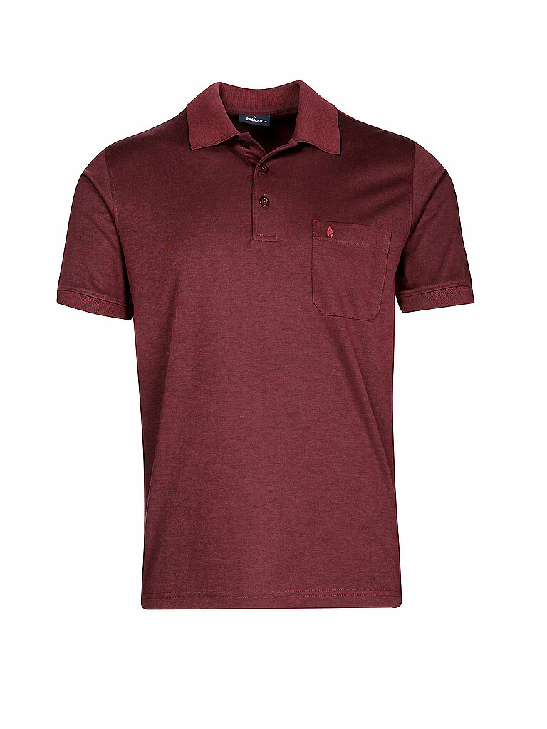 RAGMAN Herren RAGMAN Kurzarm Softknit Poloshirt 3X-Large, Rot-060