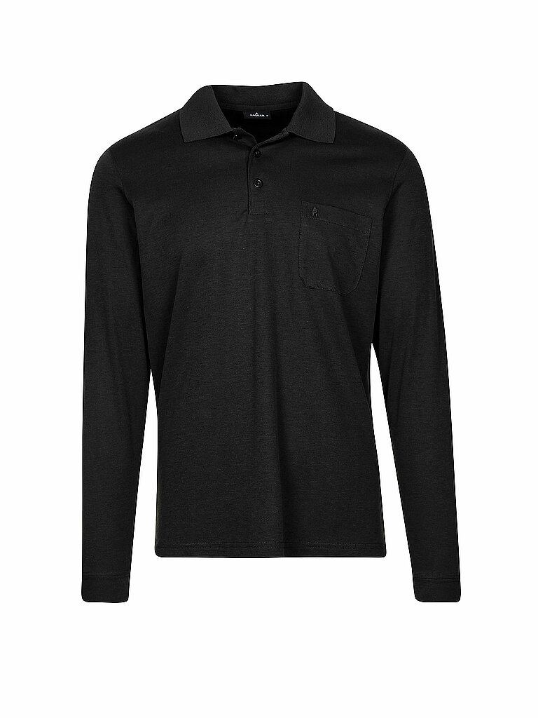 Soft Knit Polo Knopf Langarm Herren Poloshirt