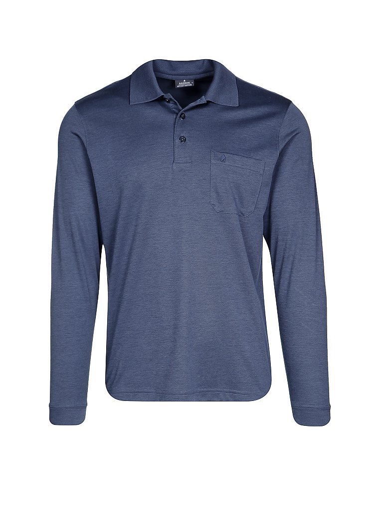 Soft Knit Polo Knopf Langarm Herren Poloshirt